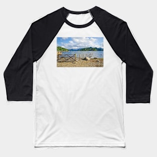 Crow Park Shoreline as Digital Art Baseball T-Shirt